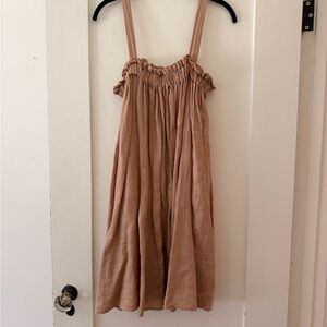 OZMA Pink Ruched Sundress Sleeveless Casual